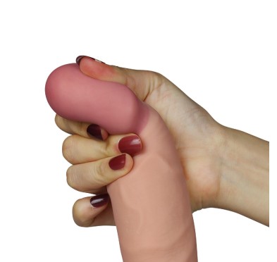 Proste dildo eko skóra realistyczne wibracje 22 cm